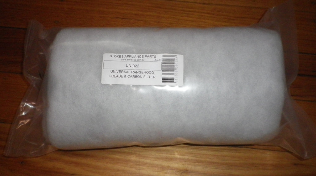 Universal Thick Rangehood Filter Material inc Carbon Filter Part No