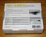 Internal 3.5" PCIe 4 Port USB3 Hub + Card Reader Combo - Part # USB3030