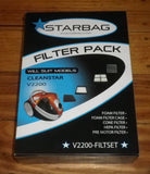 Cleanstar V2200 Vacuum Complete Filter Set - Part # V2200-FILTSET