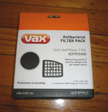 Vax Genuine Power 7 Pet Antibacterial Hepa Filter Set - Part No. VCP7PTFLT