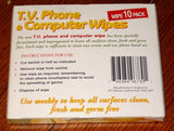 TV, Phone & Computer Germicidal Wipes (Pkt 10) - Part # CL023
