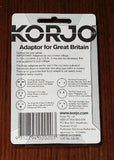 Korjo Australian to United Kingdom Travel Plug Adaptor - Part # KA-UK