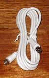 1.8metre White Male Coax to F-Connector Flylead - Part # TVL8W